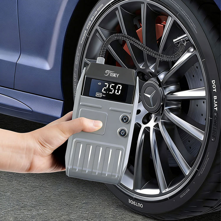 Smart Cordless Tire Inflator Air Compressor – 150 PSI Portable Digital Air Pump with Auto Shut-Off, LCD Display, LED Light & USB Rechargeable