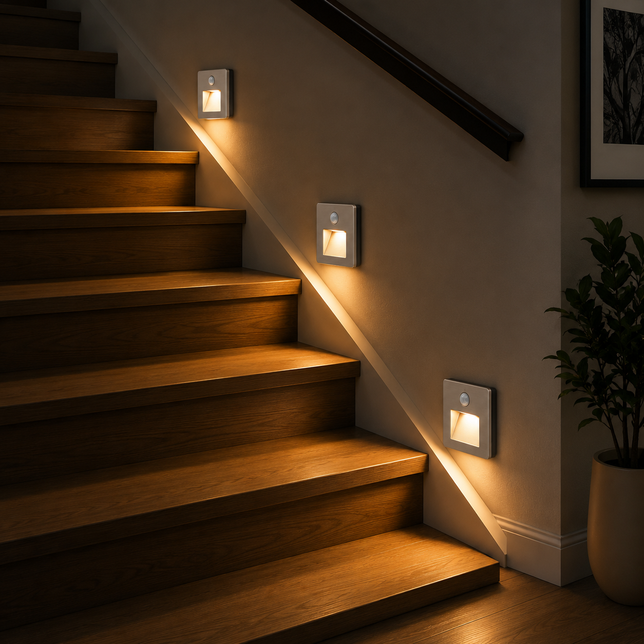 Motion Sensor Stair Light Premium 6 pack