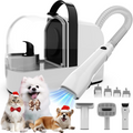 Cordless Pet Grooming Vacuum Kit – Rechargeable Dog & Cat Grooming System with Hair Trimmer, Deshedding Brush & Powerful Suction