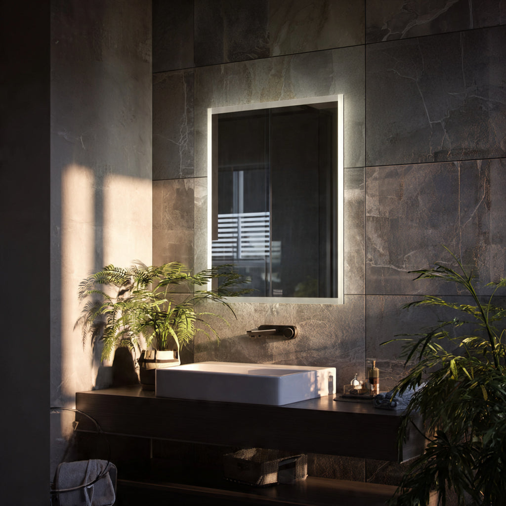 LED Bathroom Mirror – Smart Touch Sensor Vanity Mirror with Adjustable Lighting & Anti-Fog Technology Premium