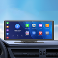 10.26-Inch Wireless Apple CarPlay & Android Auto Touchscreen Display – Portable HD IPS Car Multimedia Player with Bluetooth, FM Transmitter, Mirror Link & Voice Control