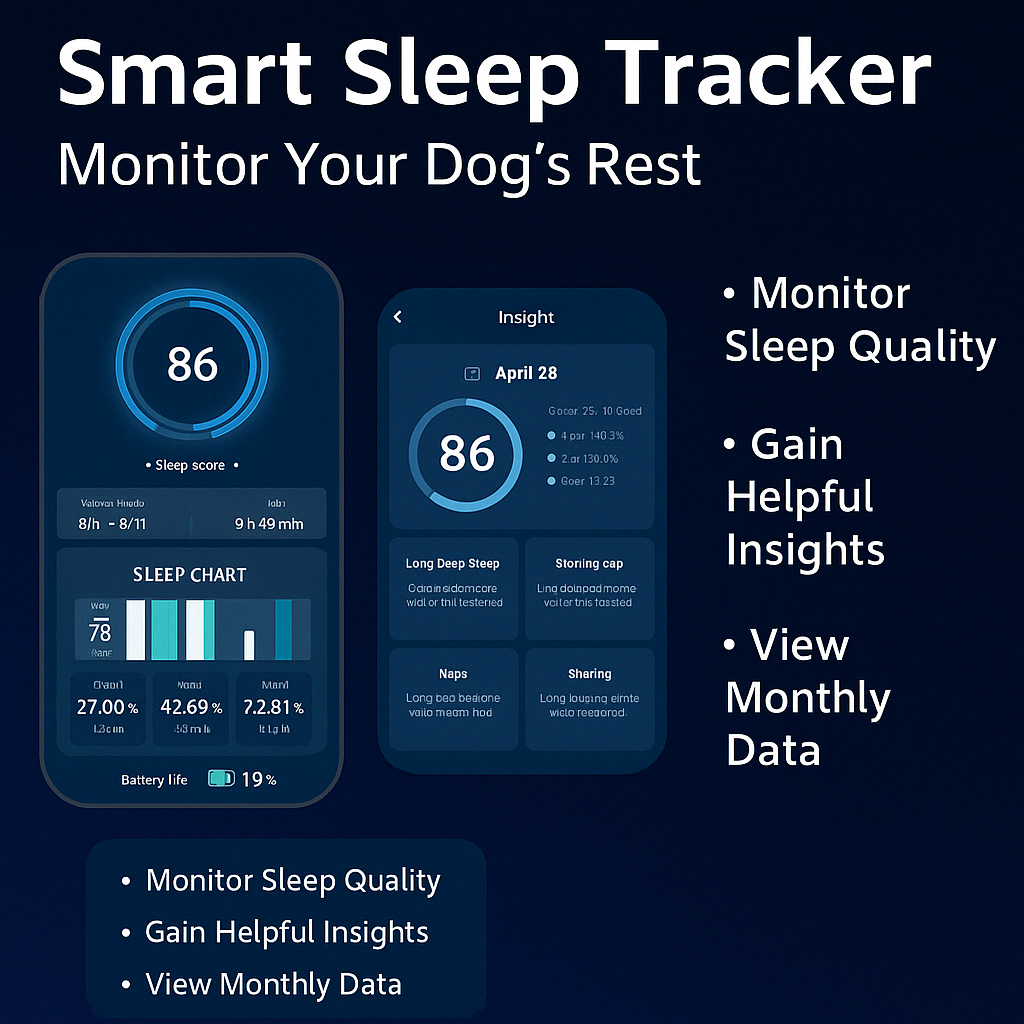 Smart Heated Pet Bed – Orthopedic Memory Foam Bed with Sleep Monitoring & Adjustable Warmth for Dogs