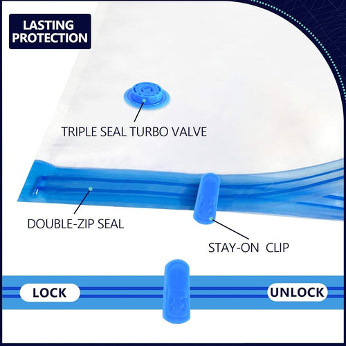 15-Piece Vacuum Storage Bag Set – Space-Saving Compression Bags with Electric Pump for Clothes, Bedding & Travel