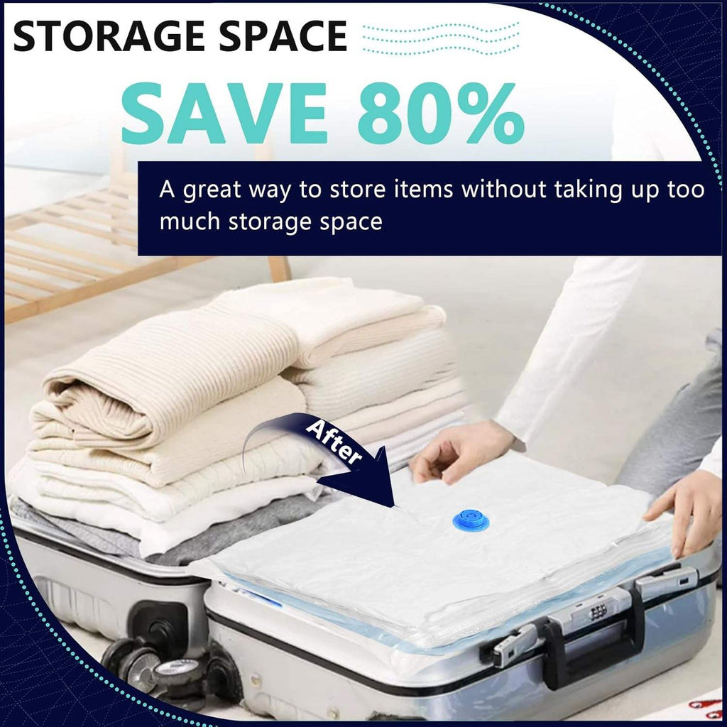 15-Piece Vacuum Storage Bag Set – Space-Saving Compression Bags with Electric Pump for Clothes, Bedding & Travel